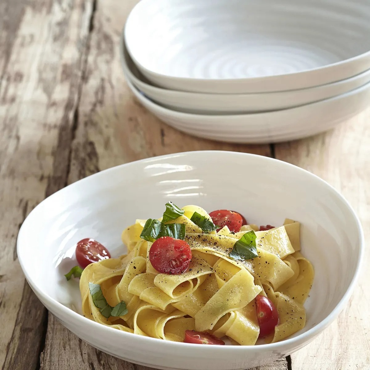 Serving bowls styled for relaxed gatherings