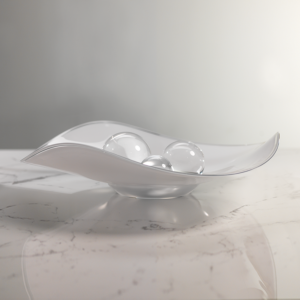 Opal White Scissor Cut Wave Bowl - 23 in